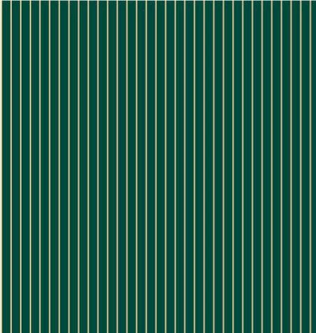 24" x 833 Feet Gold & Green Stripe Full Ream Gift Wrap