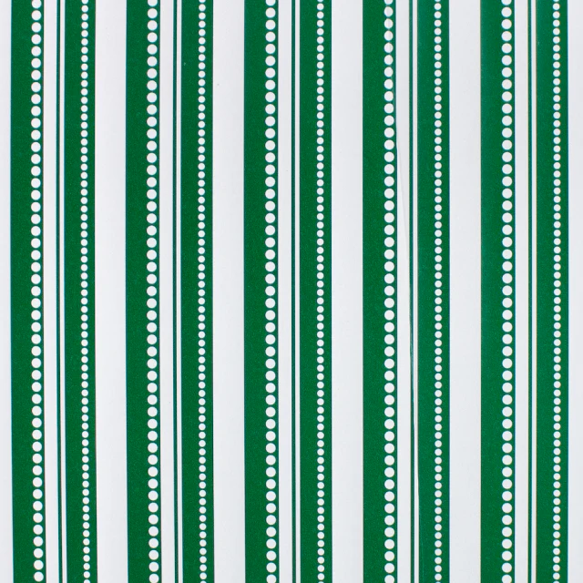 24" x 833 Feet Green Holiday Stripe Full Ream Gift Wrap