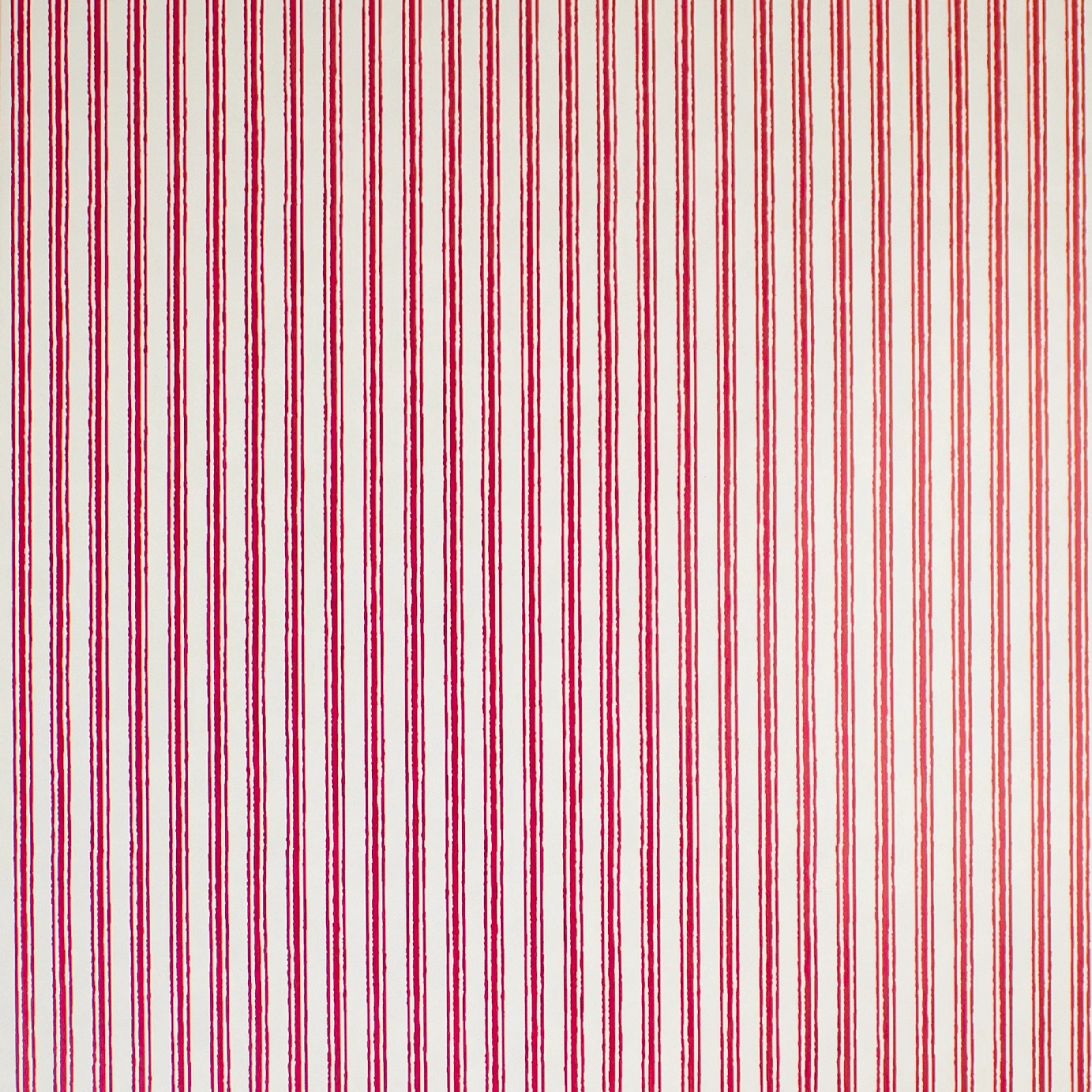 24" x 833 Feet Red-Cream Ticking Stripe Full Ream Gift Wrap