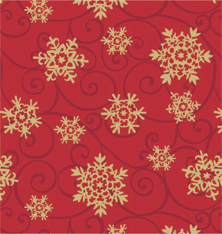 24" x 833 Feet Snowflake Medallions Full Ream Gift Wrap