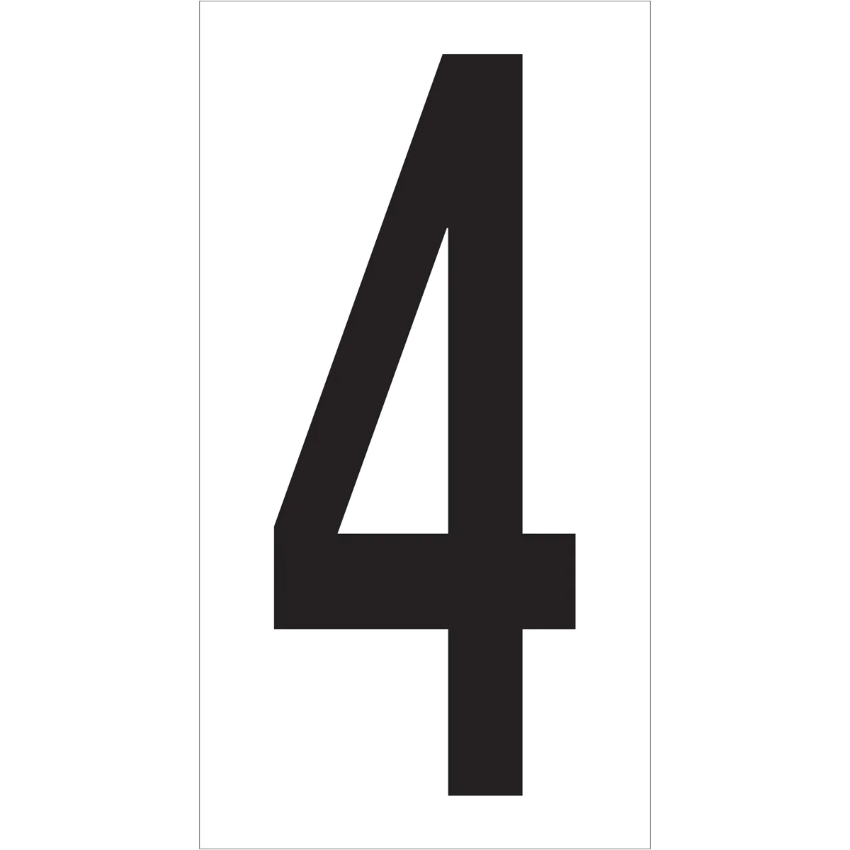 3 1/2" "4" Vinyl Warehouse Number Labels 50/Case