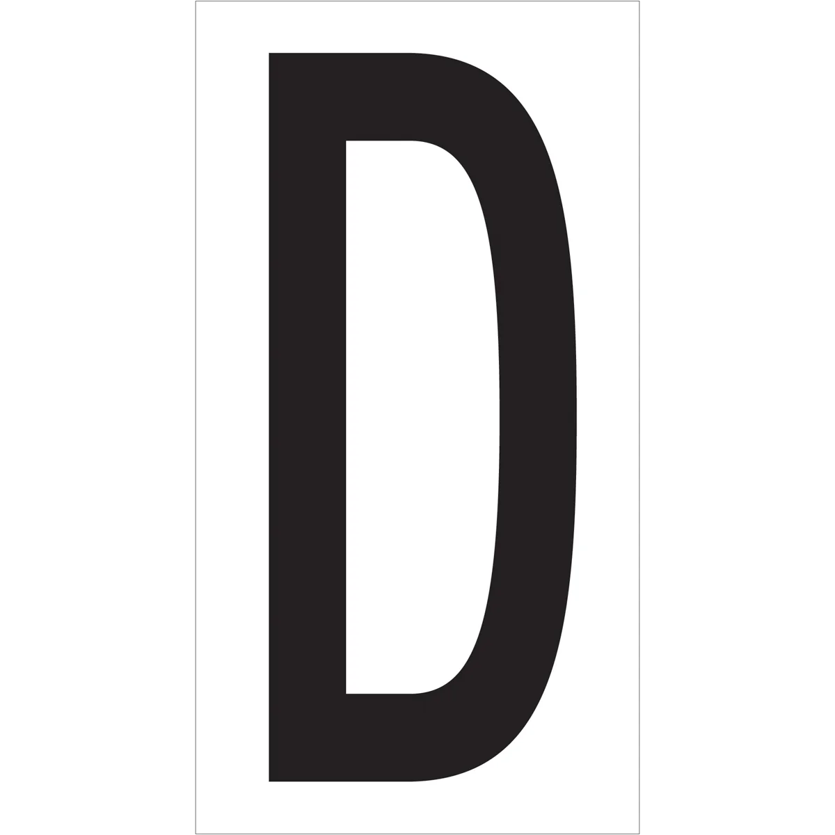 3 1/2" "D" Vinyl Warehouse Letter Labels 50/Case