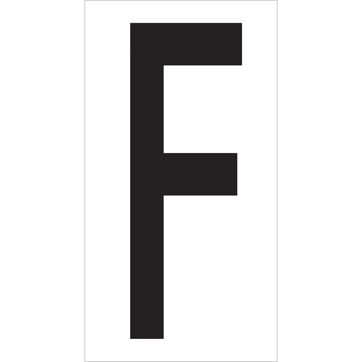 3 1/2" "F" Vinyl Warehouse Letter Labels 50/Case