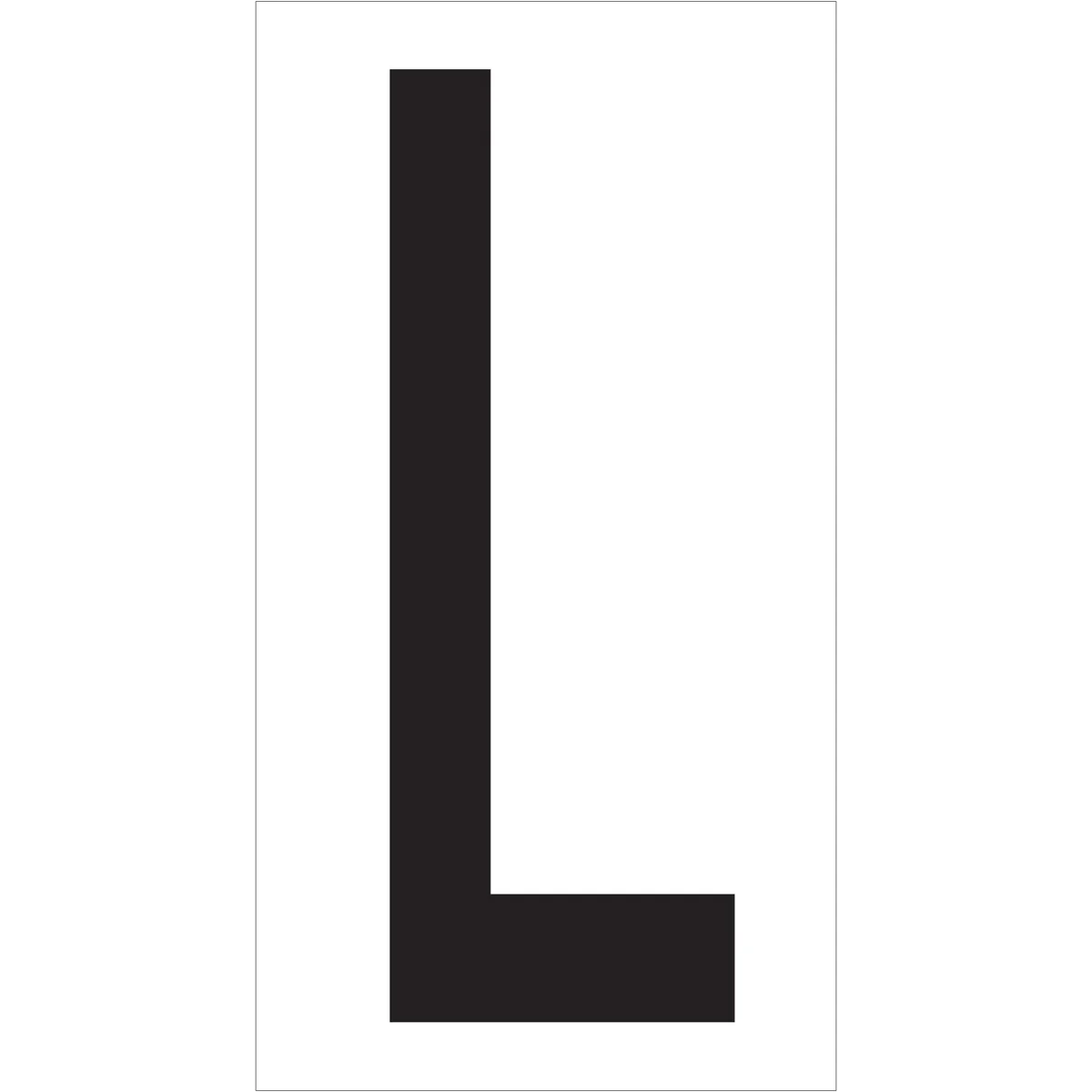 3 1/2" "L" Vinyl Warehouse Letter Labels 50/Case