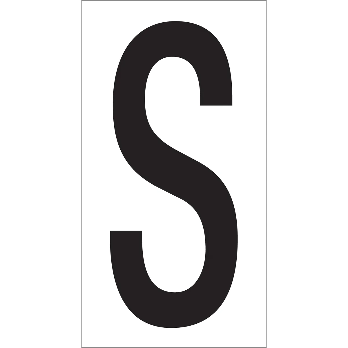 3 1/2" "S" Vinyl Warehouse Letter Labels 50/Case