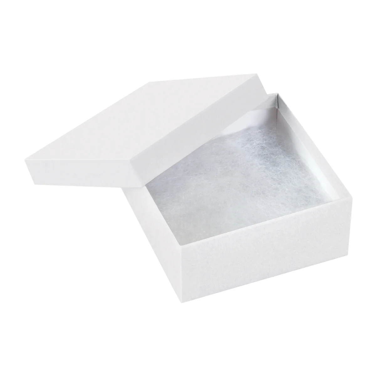3 1/2 x 3 1/2 x 1 1/2 White Jewelry Box 100/Case