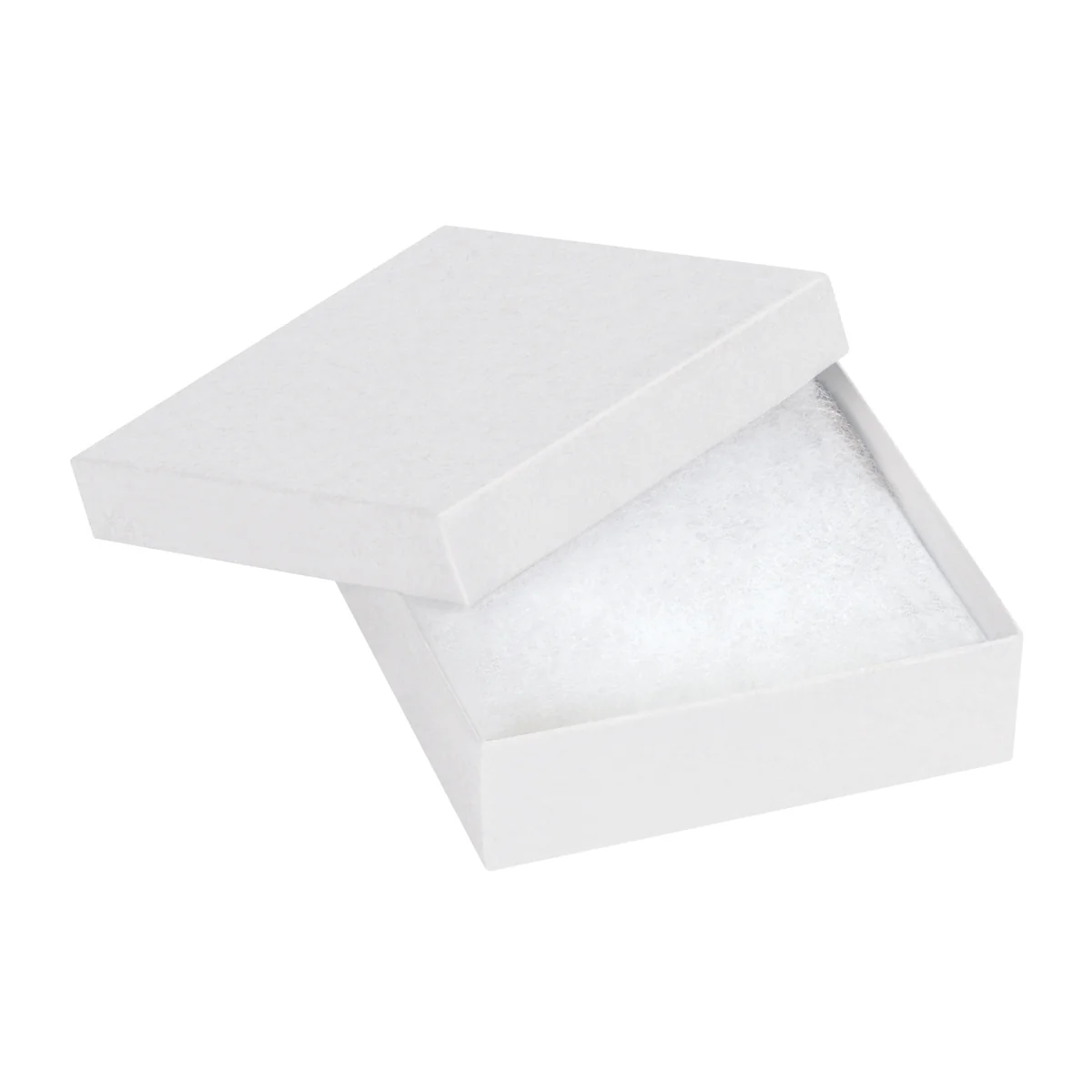 3 1/2 x 3 1/2 x 1 White Jewelry Box 100/Case