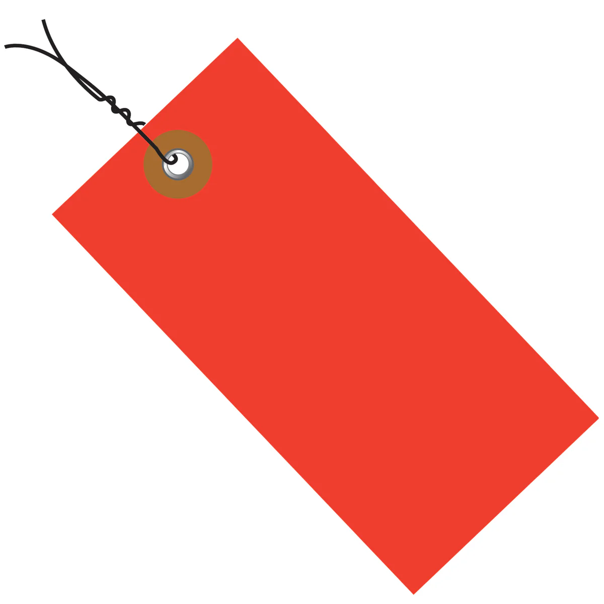 3 1/4 x 1 5/8 Red Tyvek Pre-Wired Shipping Tag 100/Case