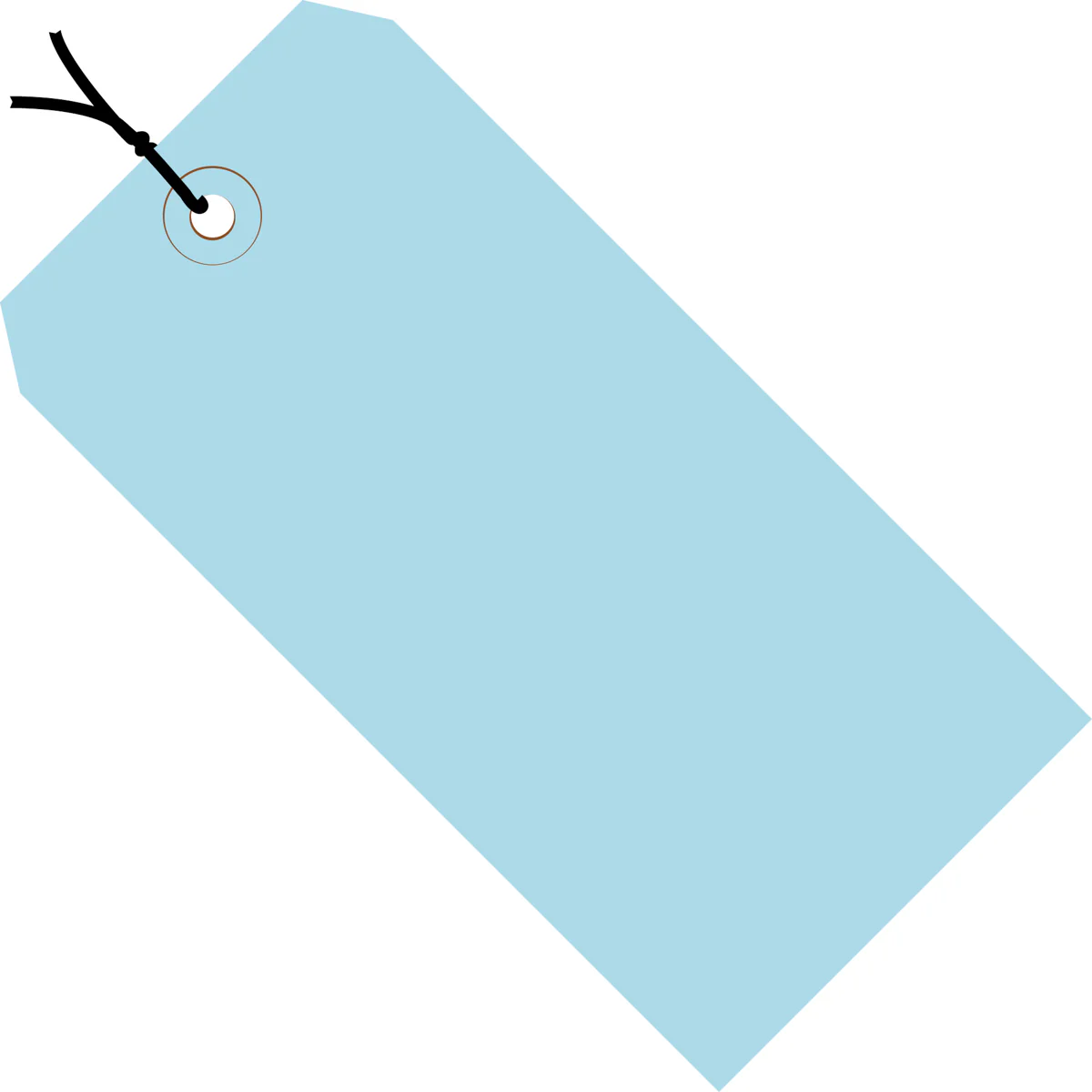 3-3/4 x 1-7/8 Pre-Strung Light Blue Tags (THICK BOARD - 13 POINT) 1000/Case
