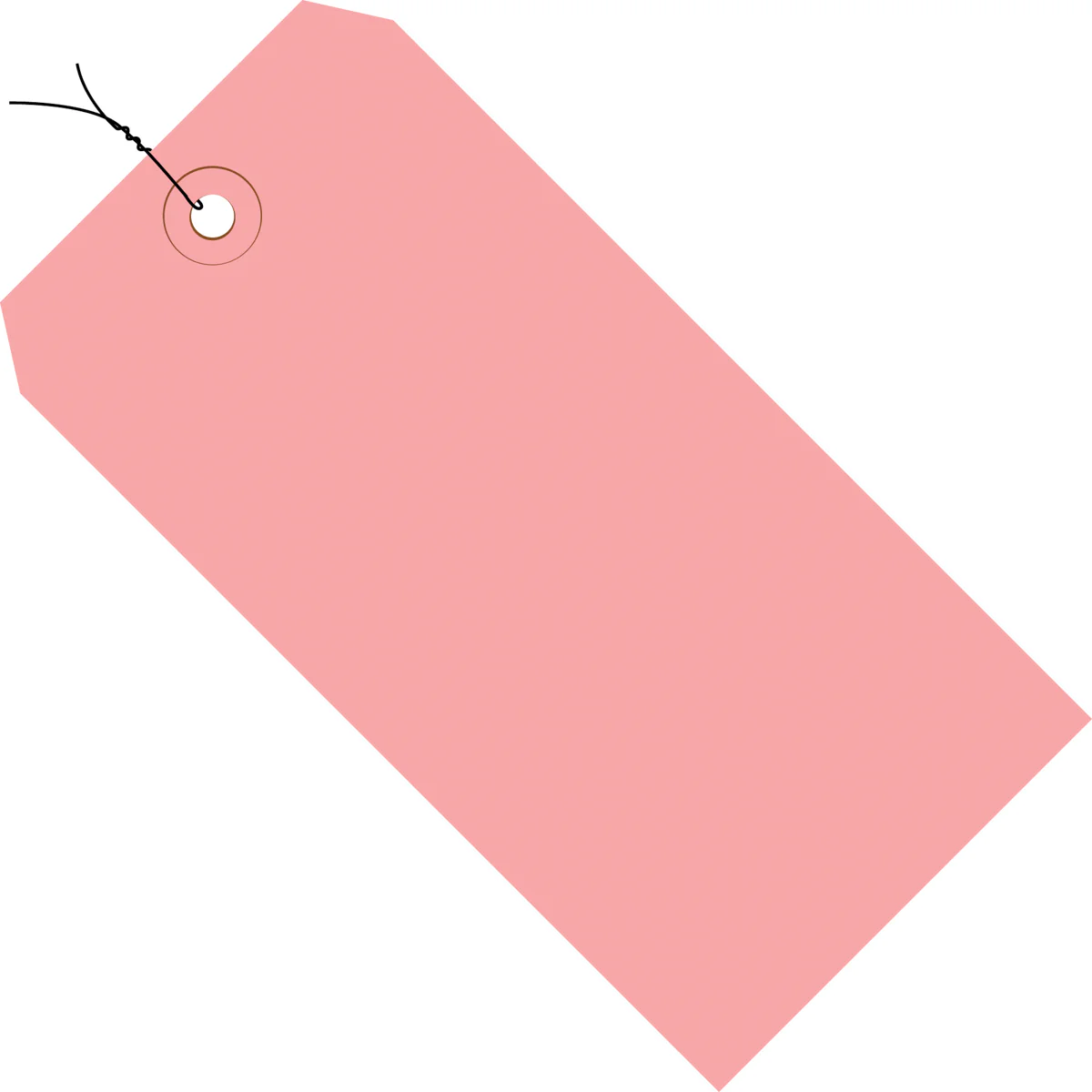3-3/4 x 1-7/8 Pre-Wired Pink Tags (THICK BOARD - 13 POINT) 1000/Case