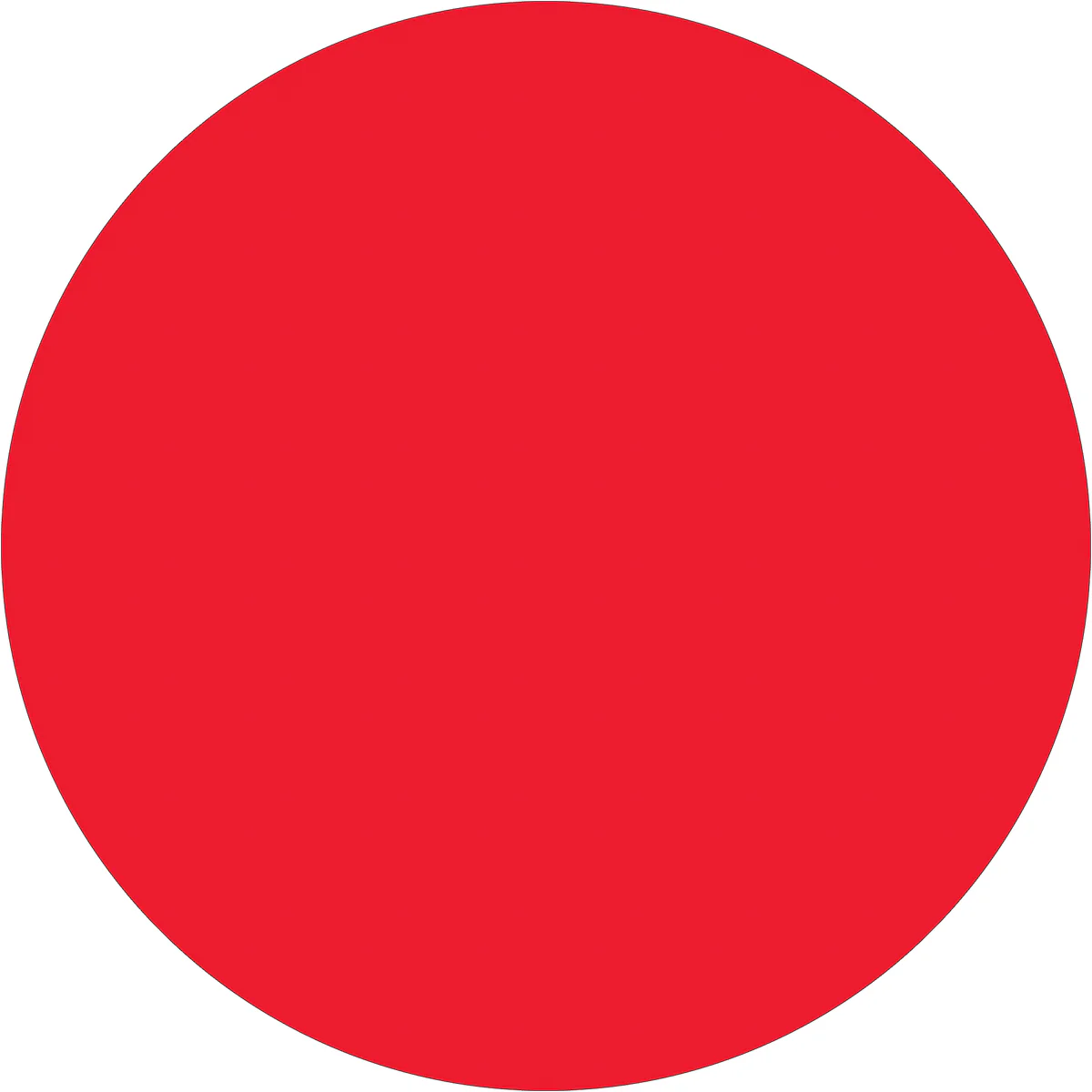 3/4" Fluorescent Red Inventory Circle Labels 500/Roll