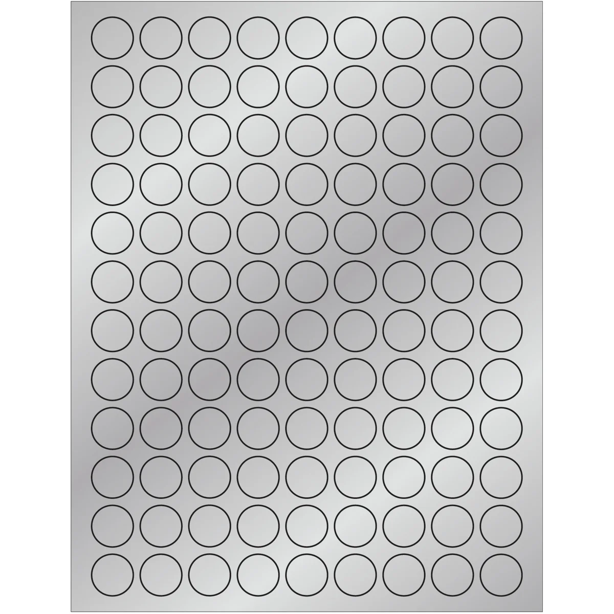 3/4" Silver Foil Circle Laser Labels 10800/Case