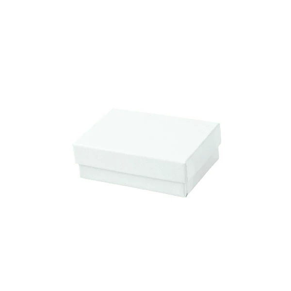 3 5/8 x 2 5/8 x 1 1/4 White Jewelry Box 100/Case
