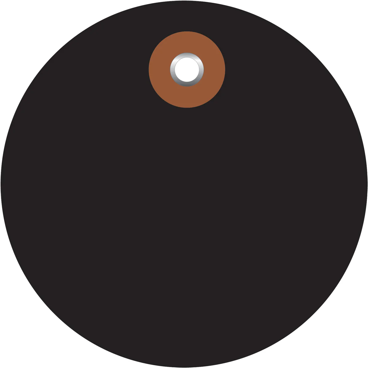 3" Black Plastic Circle Tags 100/Case