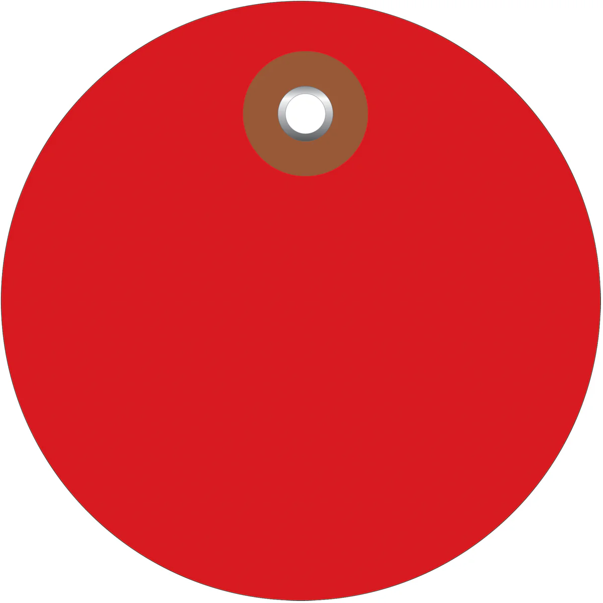 3" Red Plastic Circle Tags 100/Case