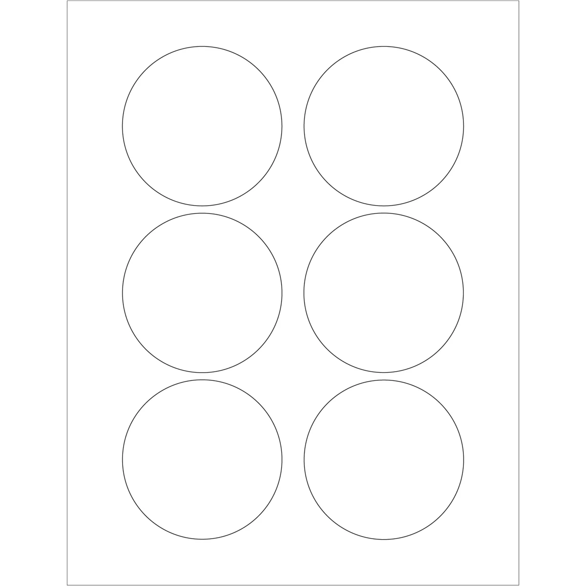 3" White Circle Laser Labels 600/Case