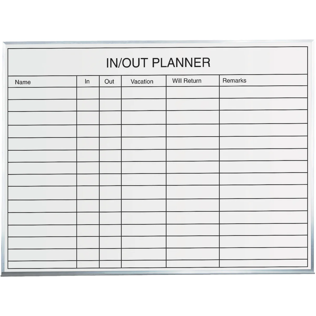 3 x 2' In/Out Staff Dry Erase Board