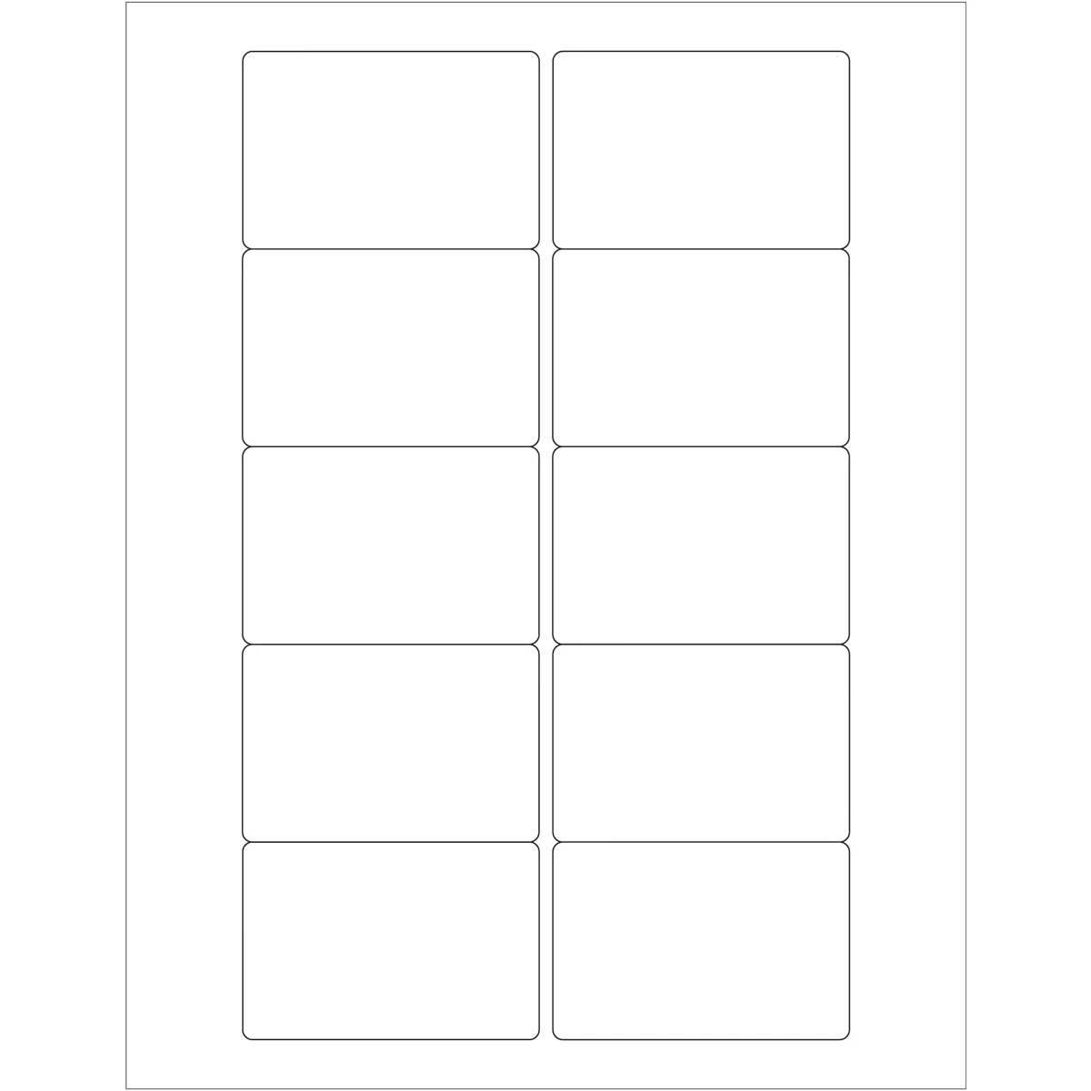 3 x 2" White Rectangle Laser Labels 1000/Case