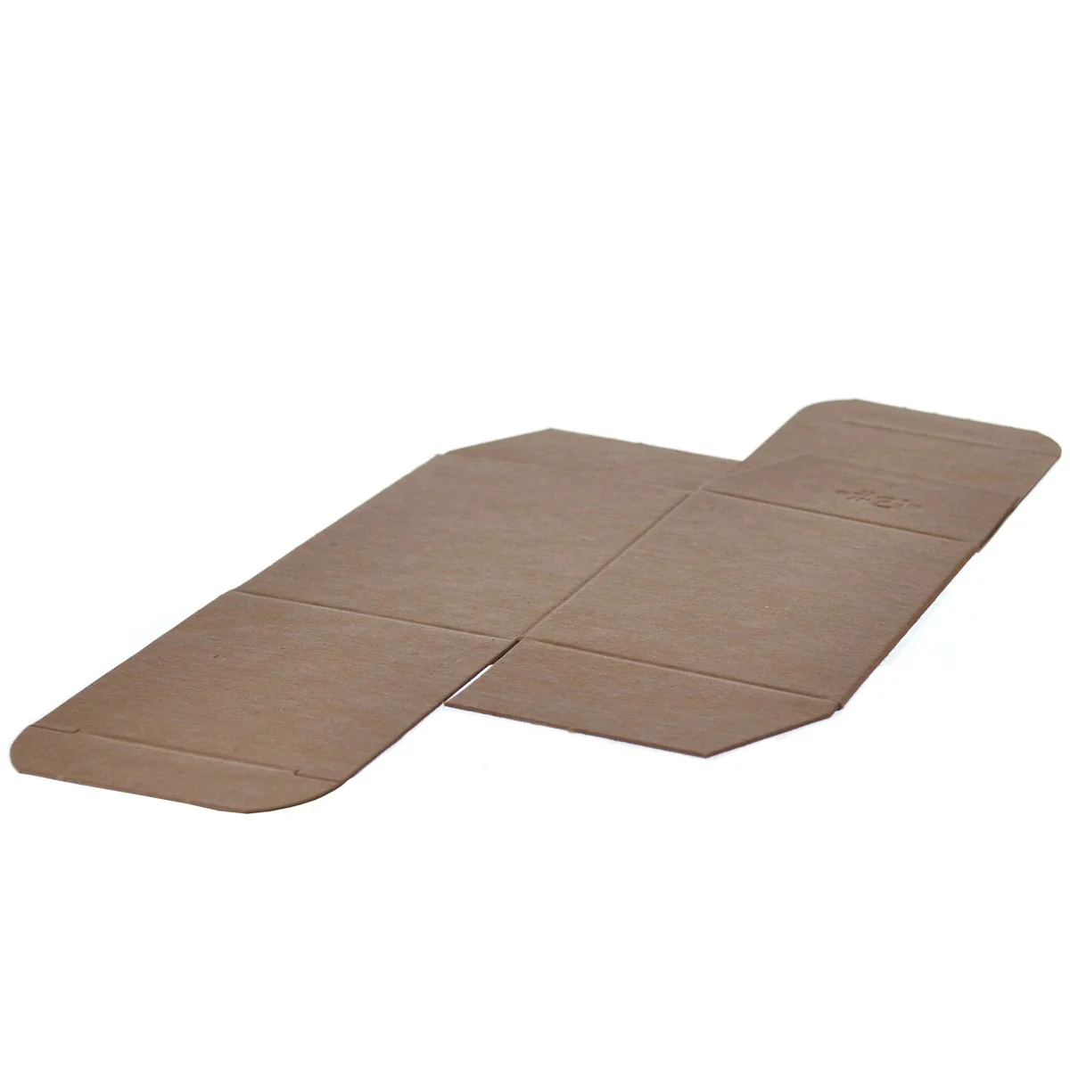 3 x 3 x 4 Brown 24pt 1-pc Chipboard Folding Carton  250/Case - Image 2