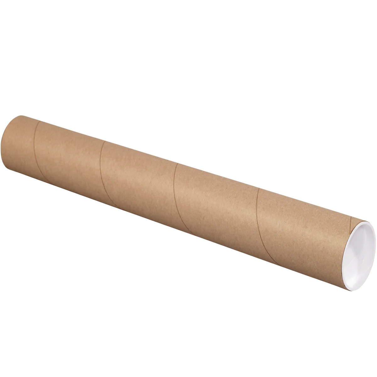 3 x 48 Brown Mailing Tubes With End Caps .070 Gauge 24/Case