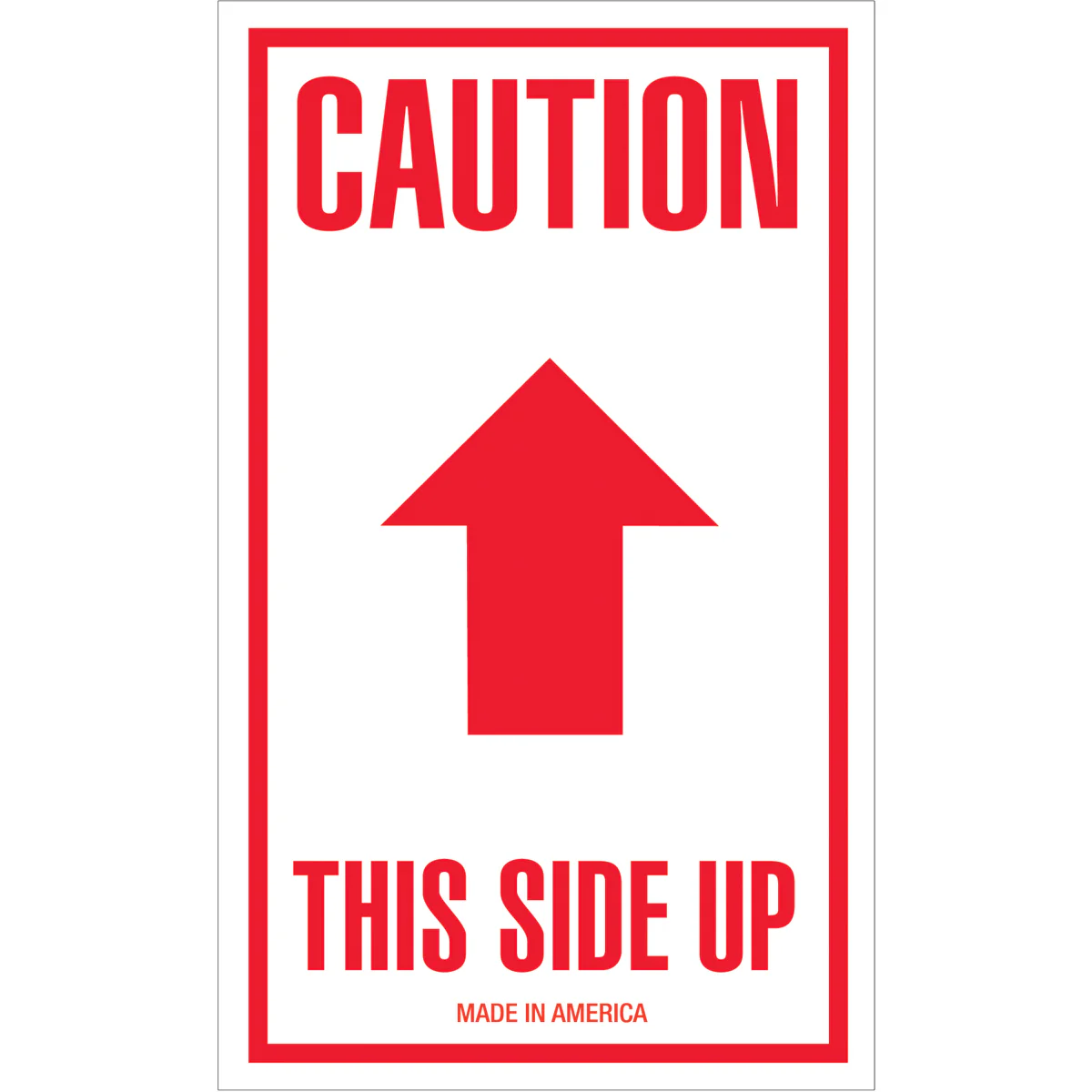 Caution (Arrow) This Side Up Labels (3 x 5) 500/Roll