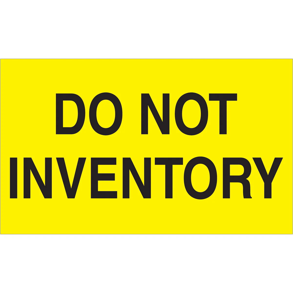 3 x 5" - "Do Not Inventory" (Fluorescent Yellow) Labels 500/Roll