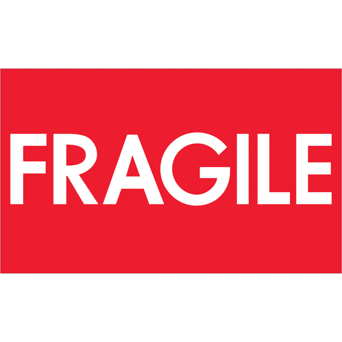3 x 5" - "Fragile" (High Gloss) Labels 500/Roll