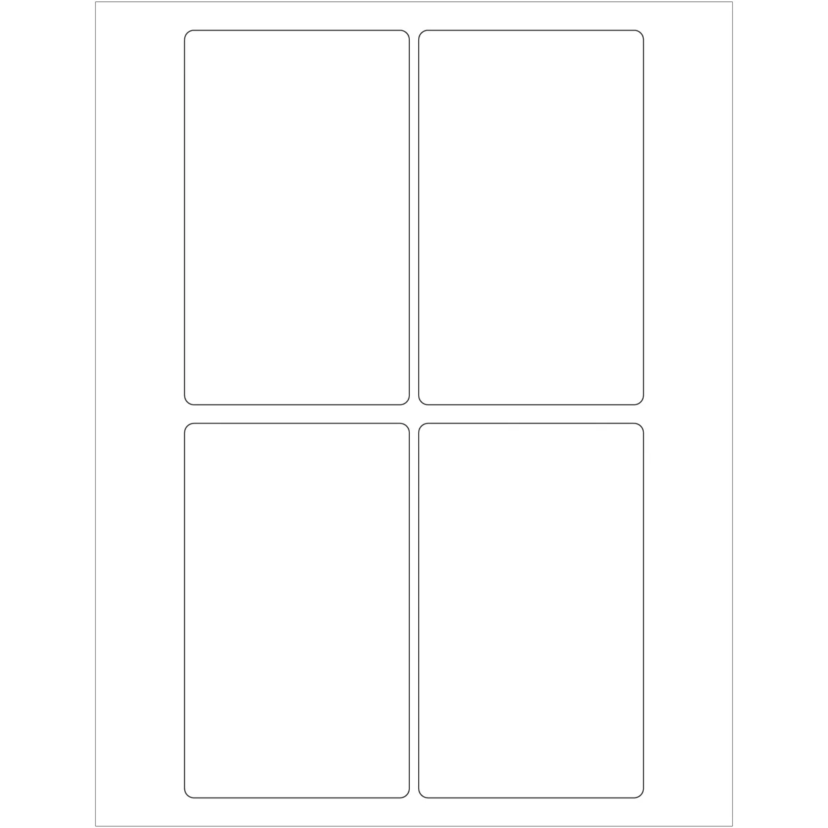 3 x 5" White Rectangle Laser Labels 400/Case