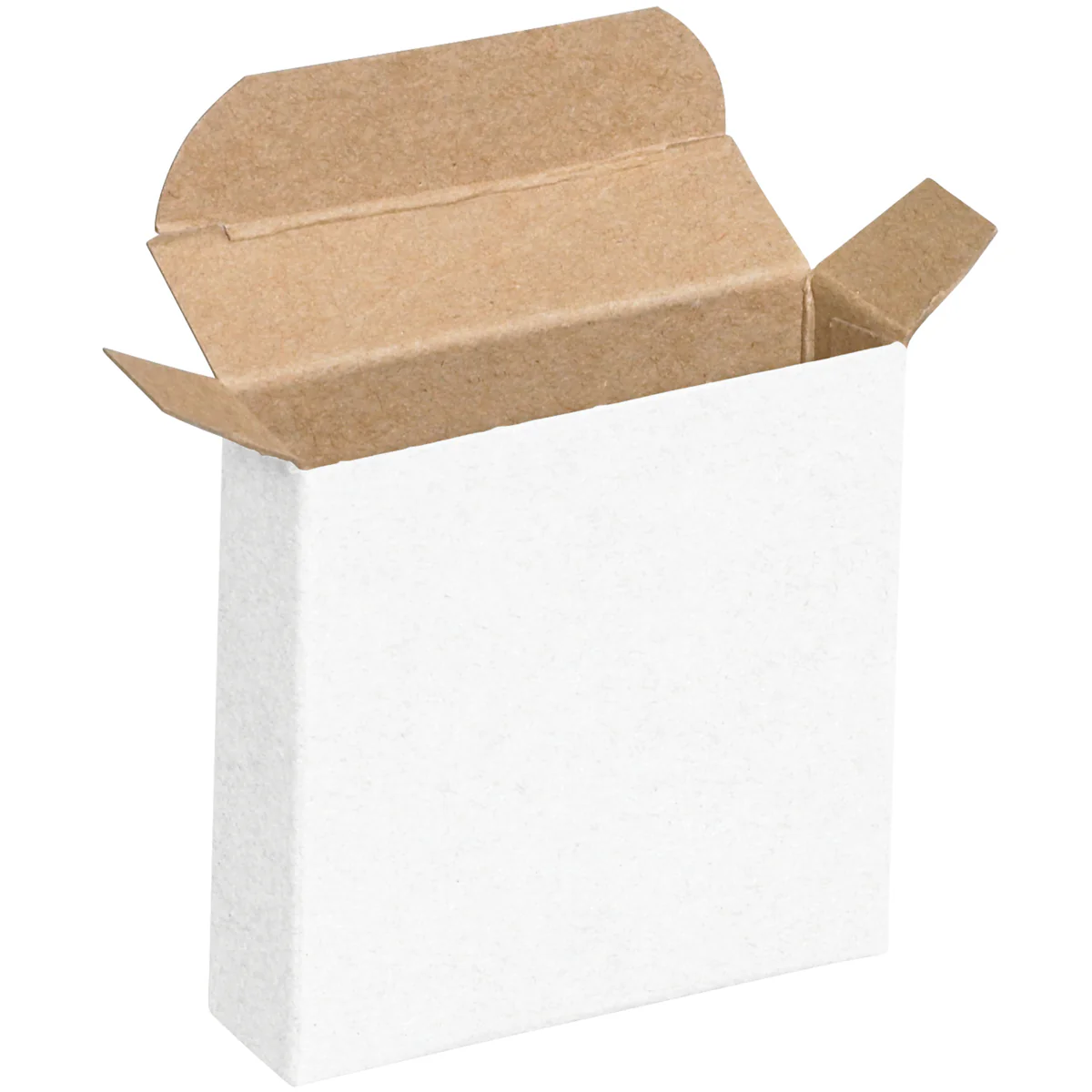 3 x 7/8 x 3 White 24pt 1-pc Chipboard Folding Carton 1000/Case - Image 2