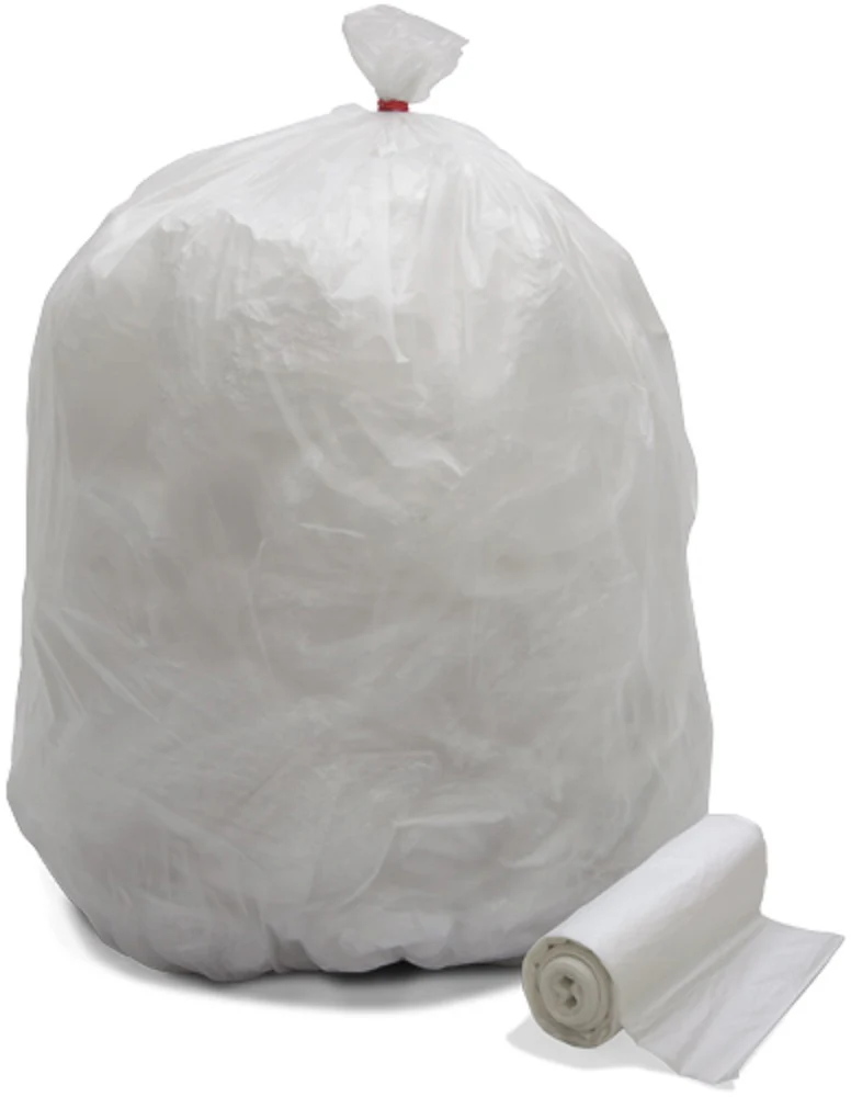 30 X 37 (10 micron) High Density Coreless Roll Liners (20-30 Gallons) - White 500/Case