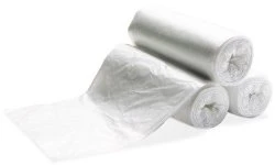 30 X 37 (16 micron) High Density Coreless Roll Liners (20-30 Gallons) - White 500/Case - Image 2