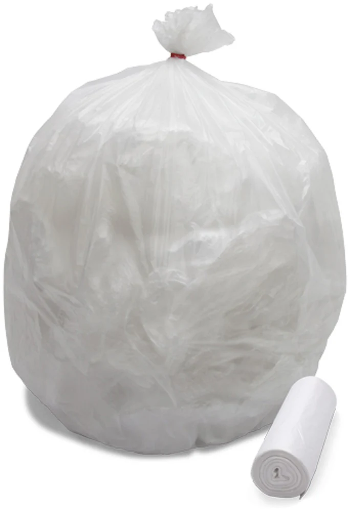 38 X 60 (17 micron) High Density Coreless Roll Liners (60 Gallons) - White 200/Case