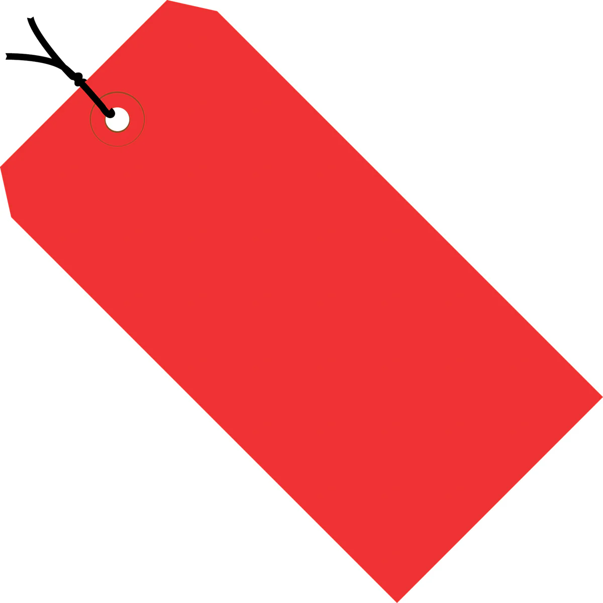 4-1/4 x 2-1/8 Pre-Strung Red Tags (THICK BOARD - 13 POINT) 1000/Case