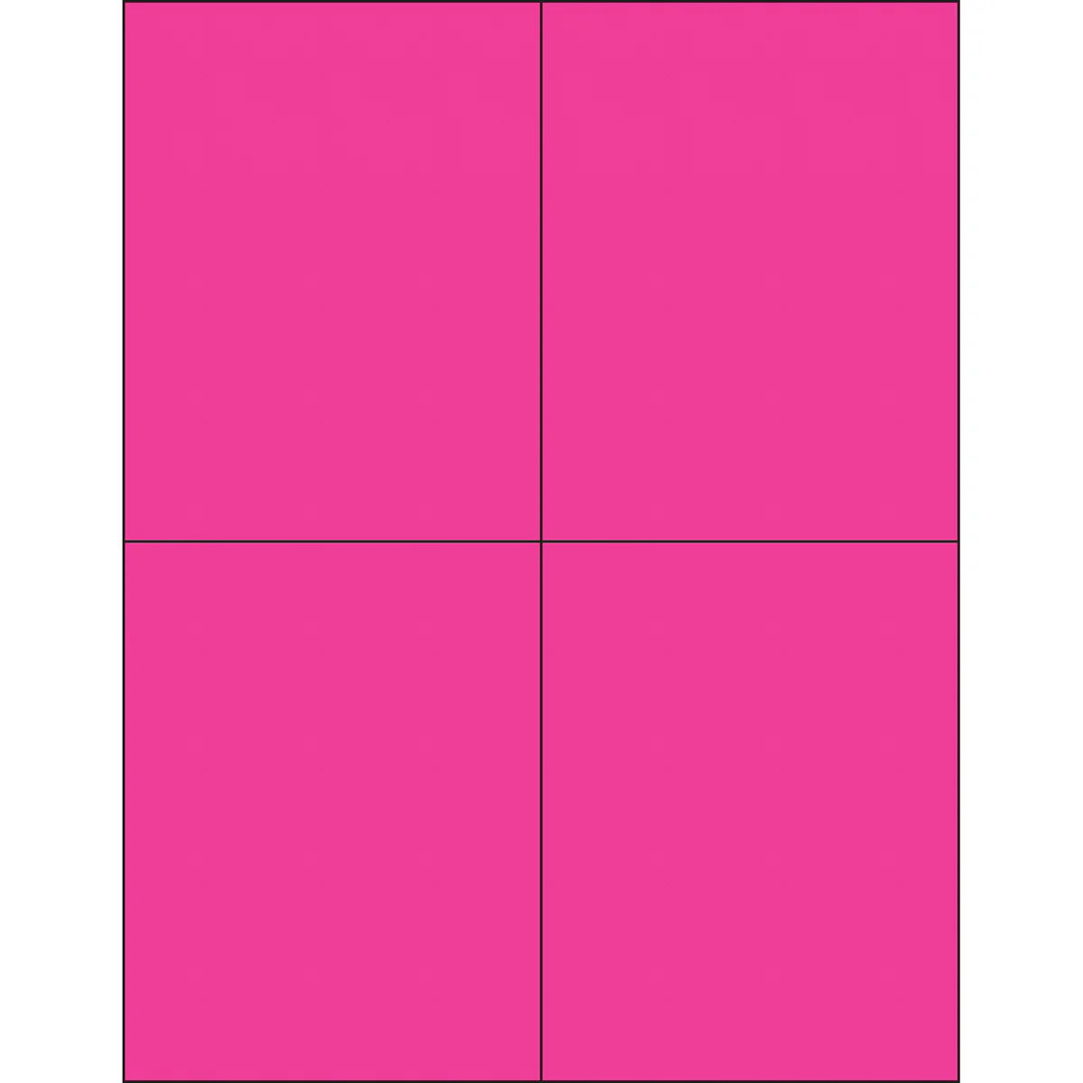 4 1/4 x 5 1/2" Fluorescent Pink Rectangle Laser Labels 400/Case