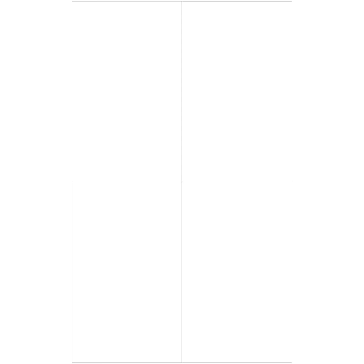 4 1/4 x 7" White Rectangle Laser Labels 400/Case