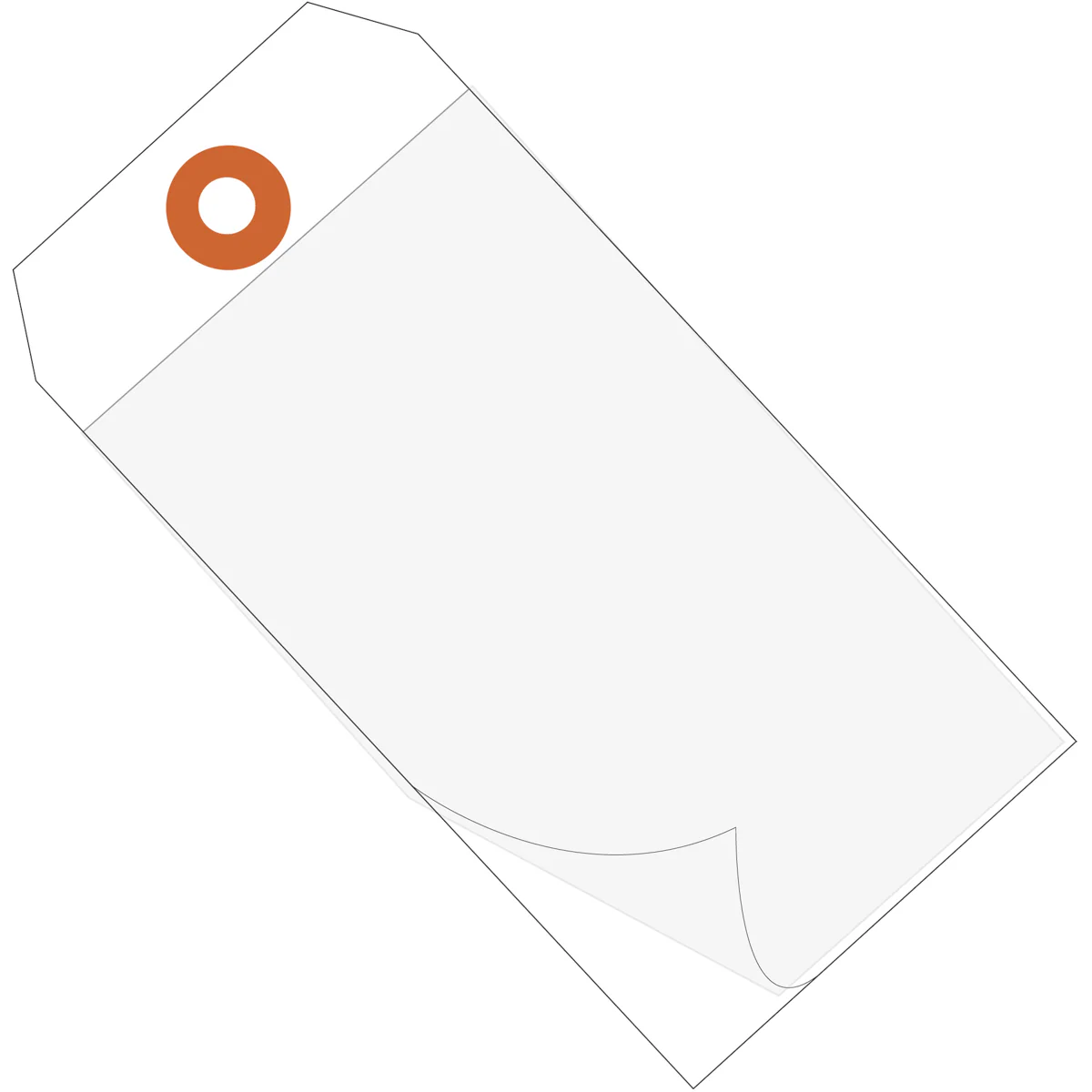 4 3/4 x 2 3/8 White Self-Laminating Tags 100/Case