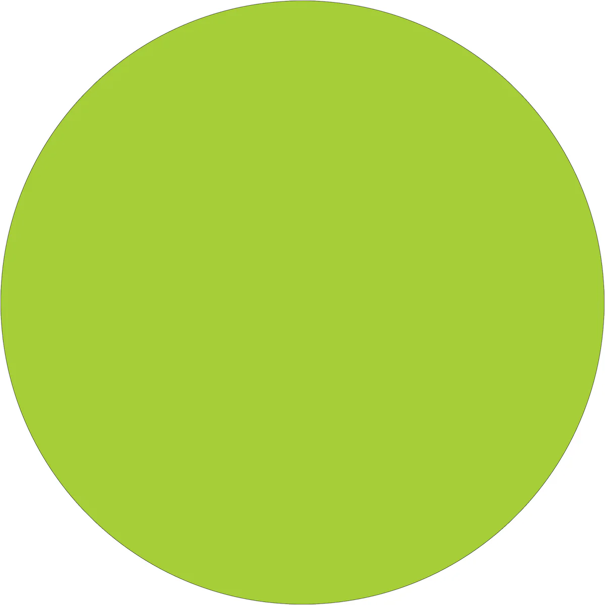 4" Fluorescent Green Inventory Circle Labels 500/Roll