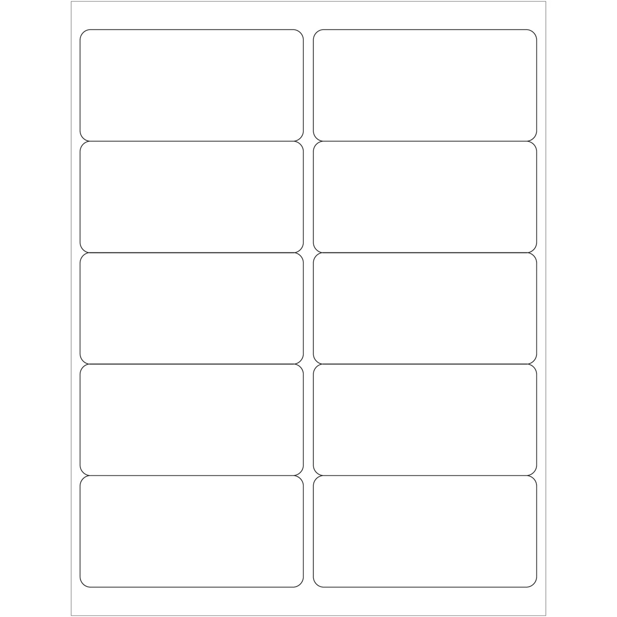 4 x 2" Clear Rectangle Laser Labels 1000/Case