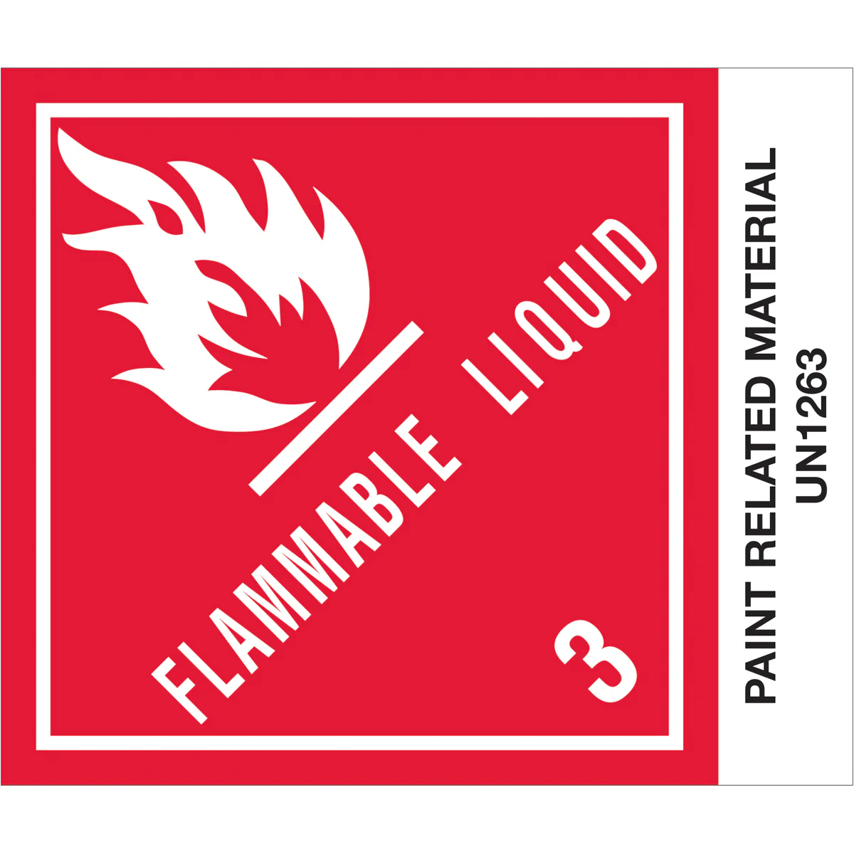 4 x 4 3/4" - "Paint Related Material" Labels 500/Roll