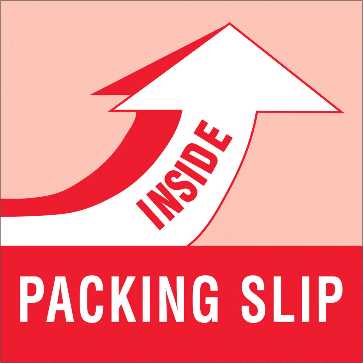 4 x 4" - "Packing Slip Inside" Labels 500/Roll