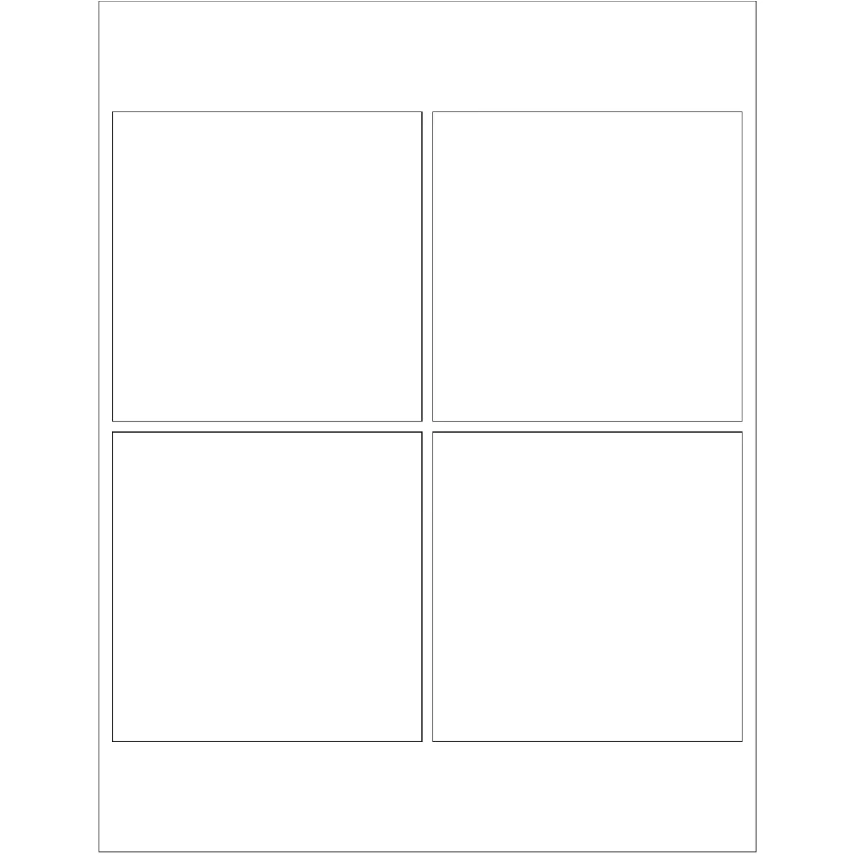 4 x 4" White Rectangle Laser Labels 400/Case