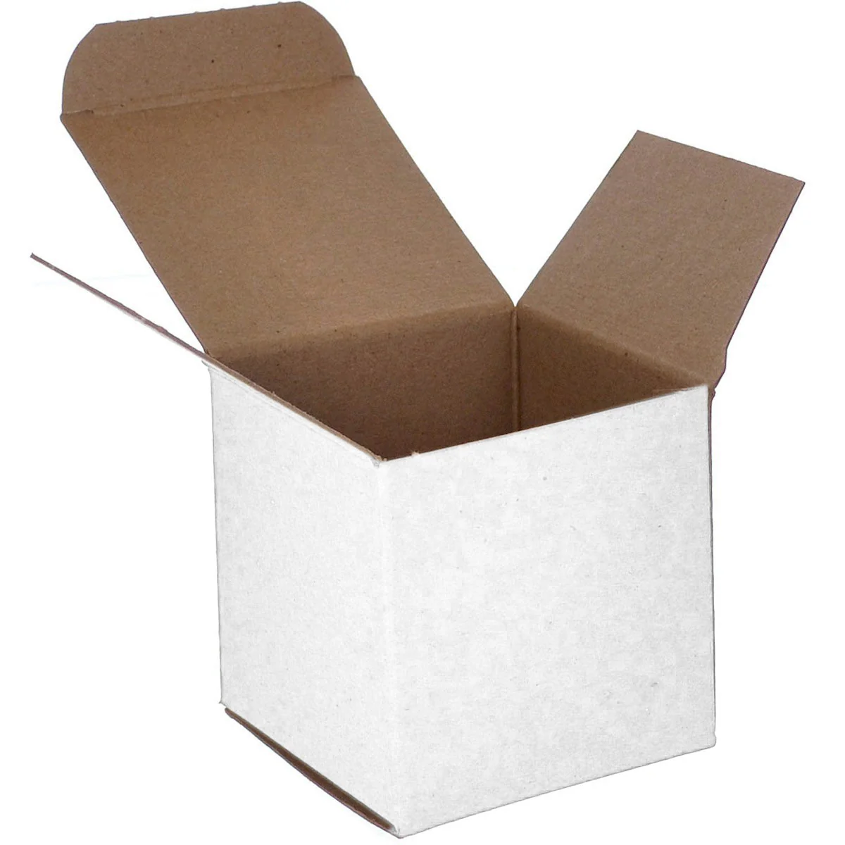 4 x 4 x 4 White 24pt 1-pc Chipboard Folding Carton 250/Case