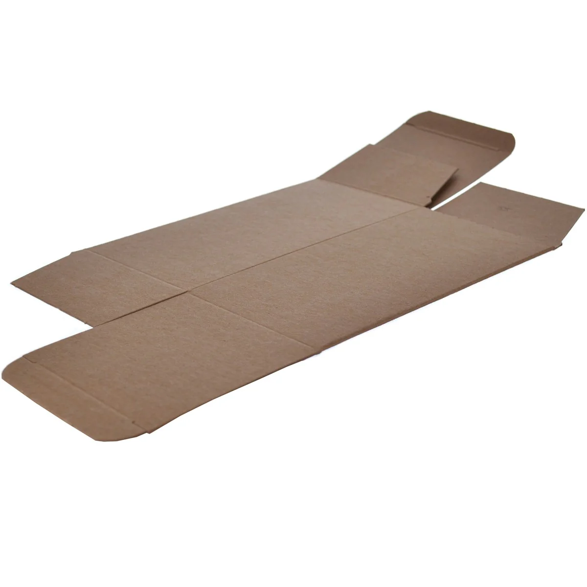 4 x 4 x 8 Brown 24pt 1-pc Chipboard Folding Carton 250/Case - Image 2