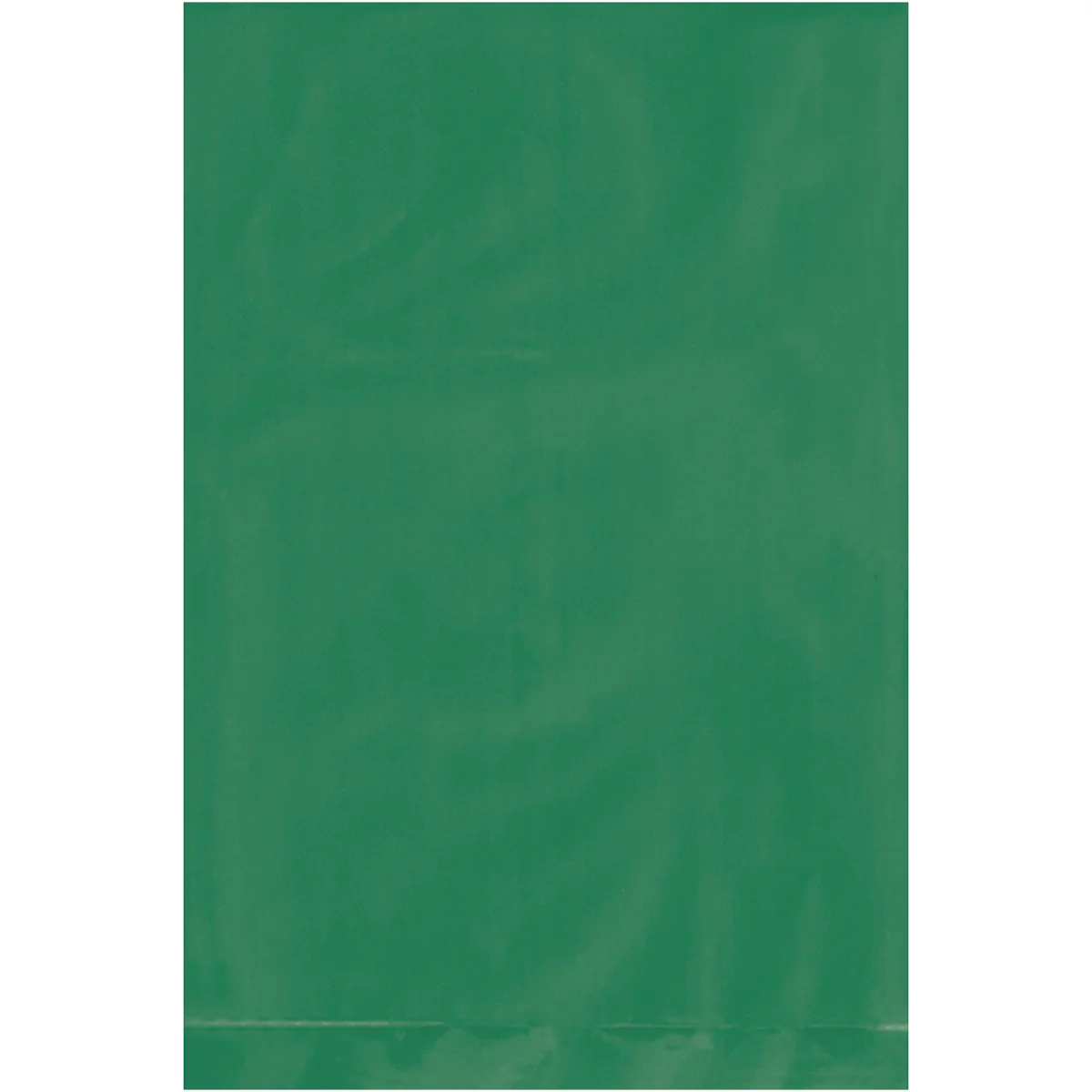 4 x 6 - 2 Mil Green Flat Poly Bags 1000/Case