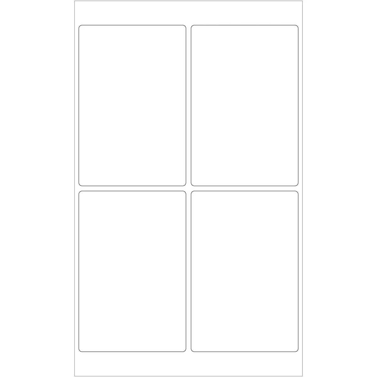 4 x 6" Glossy White Rectangle Laser Labels 400/Case