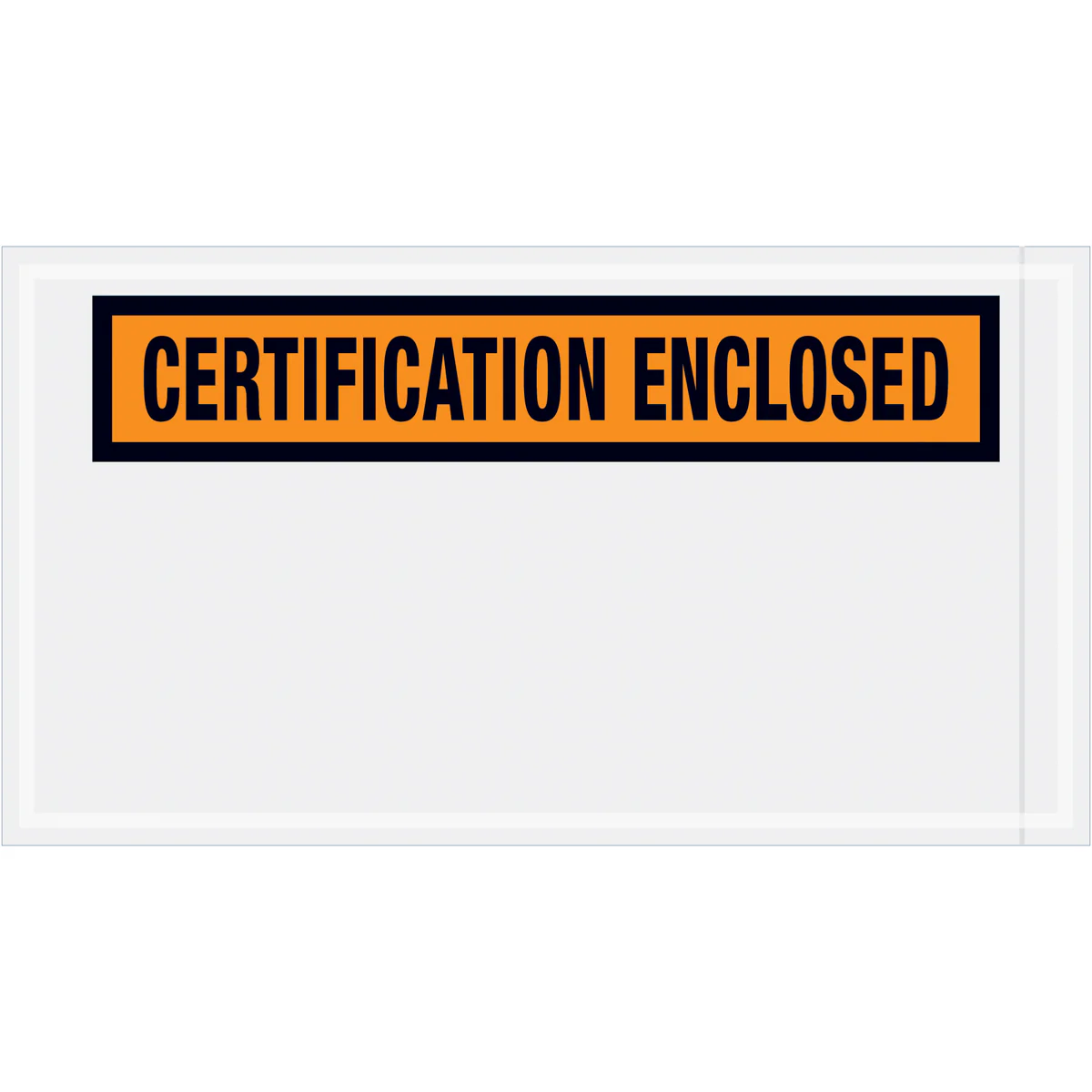 5 1/2 x 10 Orange Certification Enclosed Envelopes 1000/Case
