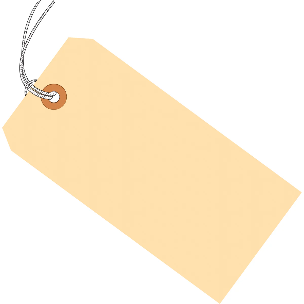 5-1/4 x 2-5/8 Pre-Strung Manila Tags (THICK BOARD - 13 POINT) 1000/Case