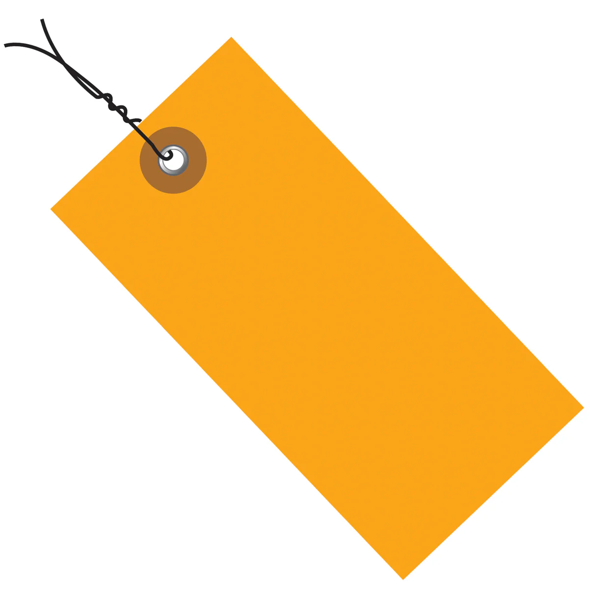 5 1/4 x 2 5/8 Orange Tyvek Pre-Wired Shipping Tag 100/Case