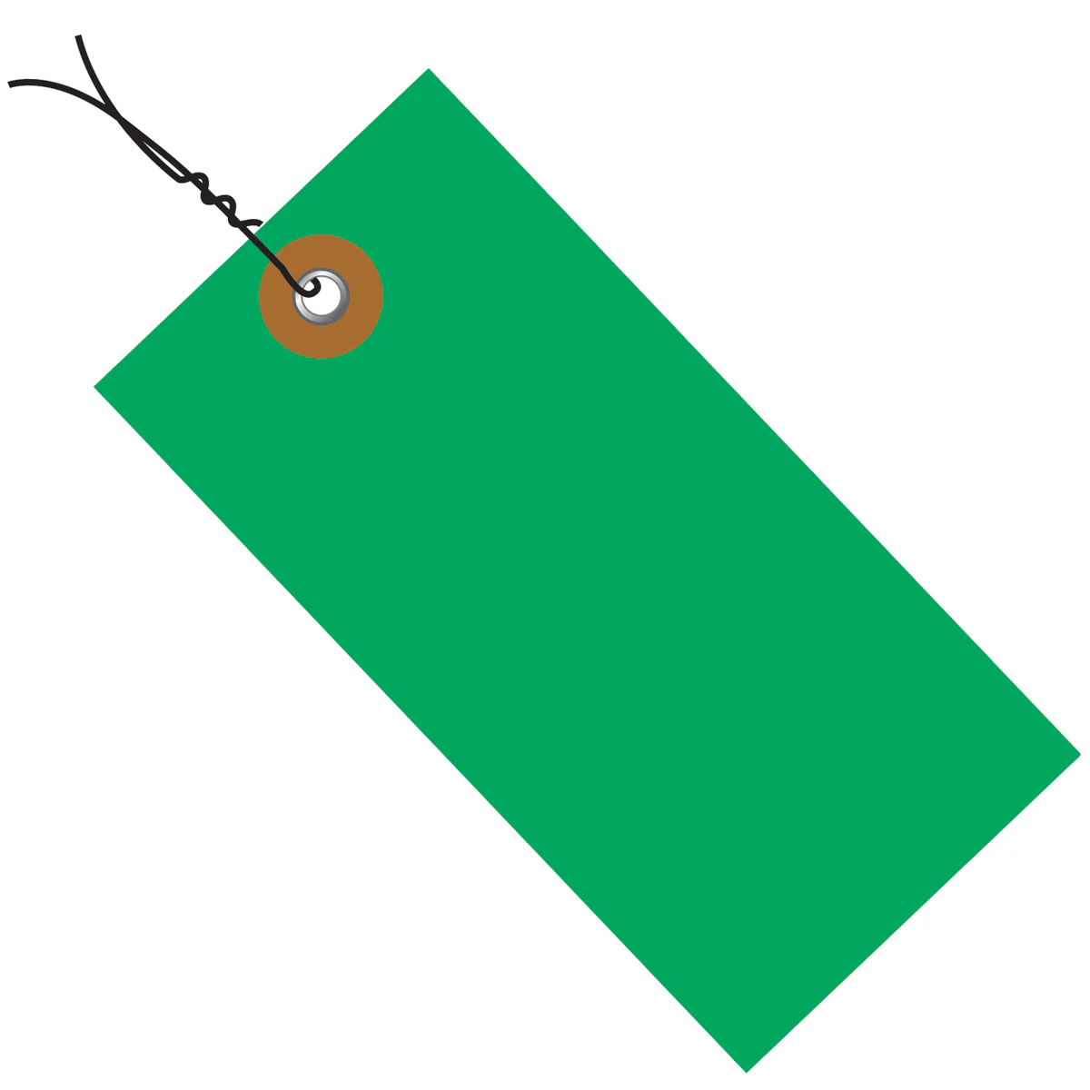 5 3/4 x 2 7/8 Green Tyvek Pre-Wired Shipping Tag 100/Case