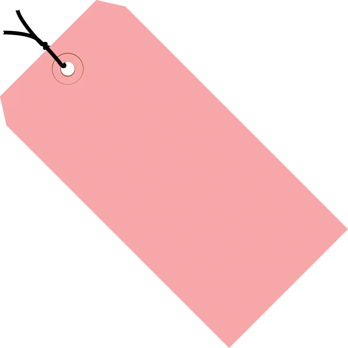 5-3/4 x 2-7/8 Pre-Strung Pink Tags (THICK BOARD - 13 POINT) 1000/Case